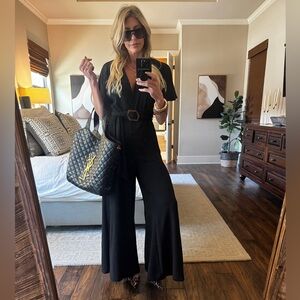 Vince Camuto Black Wide-Leg Jumpsuit